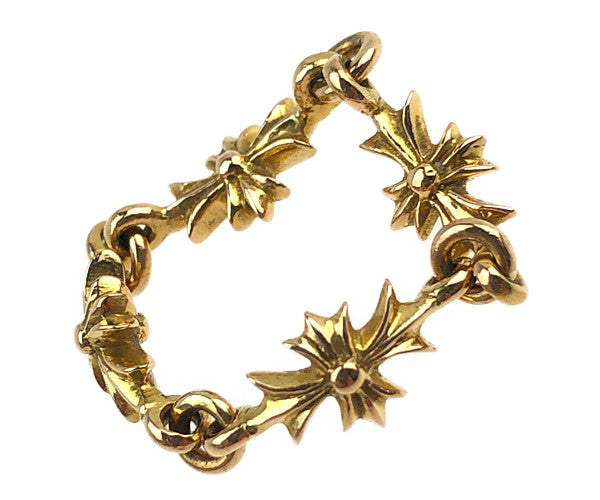 CHROME HEARTS クロムハーツ（原本有） 22K タイニーE CHプラス リング ゴールド系 12号【中古】