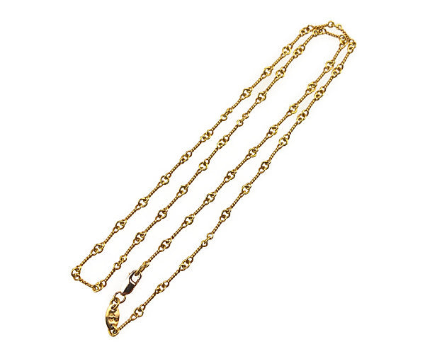 CHROME HEARTS クロムハーツ（原本有） 22K NECKCHAIN T18 ツイスト チェーン 18inch ゴールド系【中古】