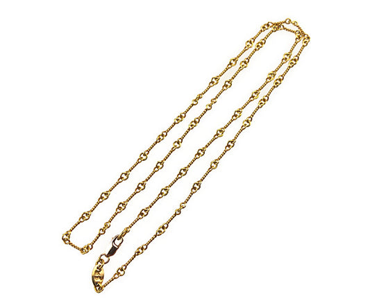 CHROME HEARTS クロムハーツ（原本有） 22K NECKCHAIN T18 ツイスト チェーン 18inch ゴールド系【中古】