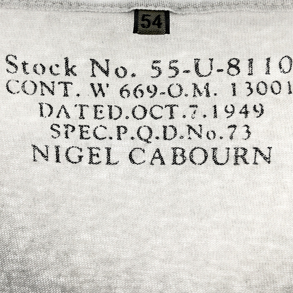 Nigel Cabourn ナイジェルケーボン 8044-00-21006 1950s HENLEY NECK T-SHIRT ヘンリーネック 半袖 Tシャツ グレー系 54【中古】