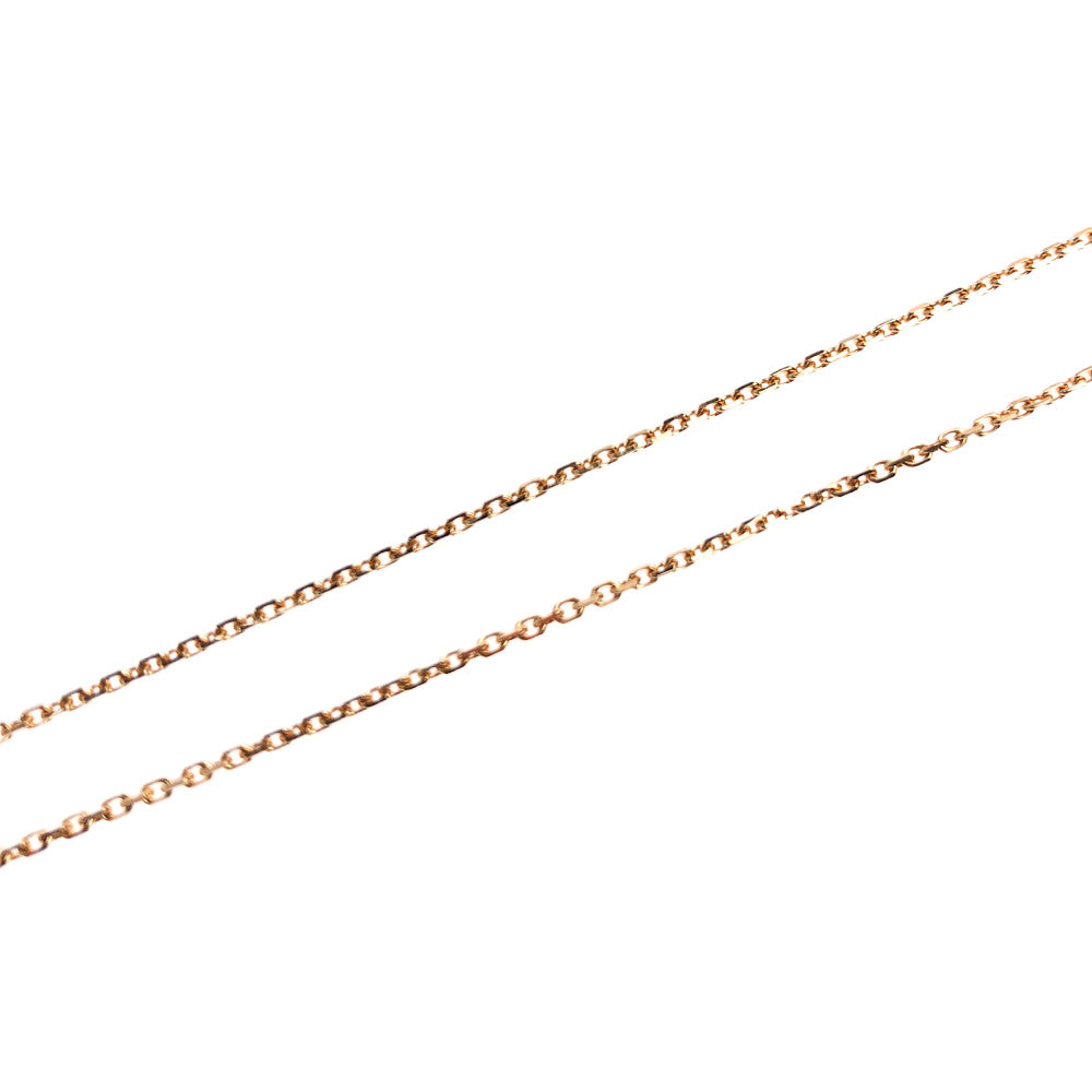 Van Cleef & Arpels ヴァンクリーフ＆アーペル ヴィンテージアルハンブラ ホリデーコレクション セーブル焼 1Pダイヤ ネックレス ゴールド系 ピンク系【極上美品】【中古】