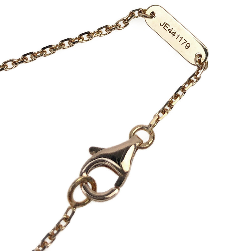 Van Cleef & Arpels ヴァンクリーフ＆アーペル ヴィンテージアルハンブラ ホリデーコレクション セーブル焼 1Pダイヤ ネックレス ゴールド系 ピンク系【極上美品】【中古】