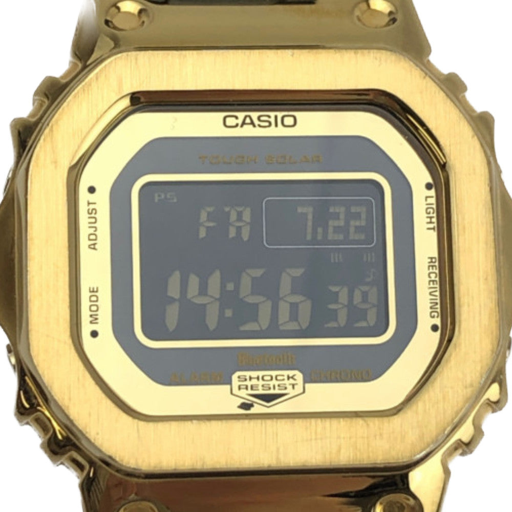 G-SHOCK ジーショック GW-B5600SGM-1JR 社外品ベゼル付き 社外品ベルト付き カスタム 黒×金系【中古】