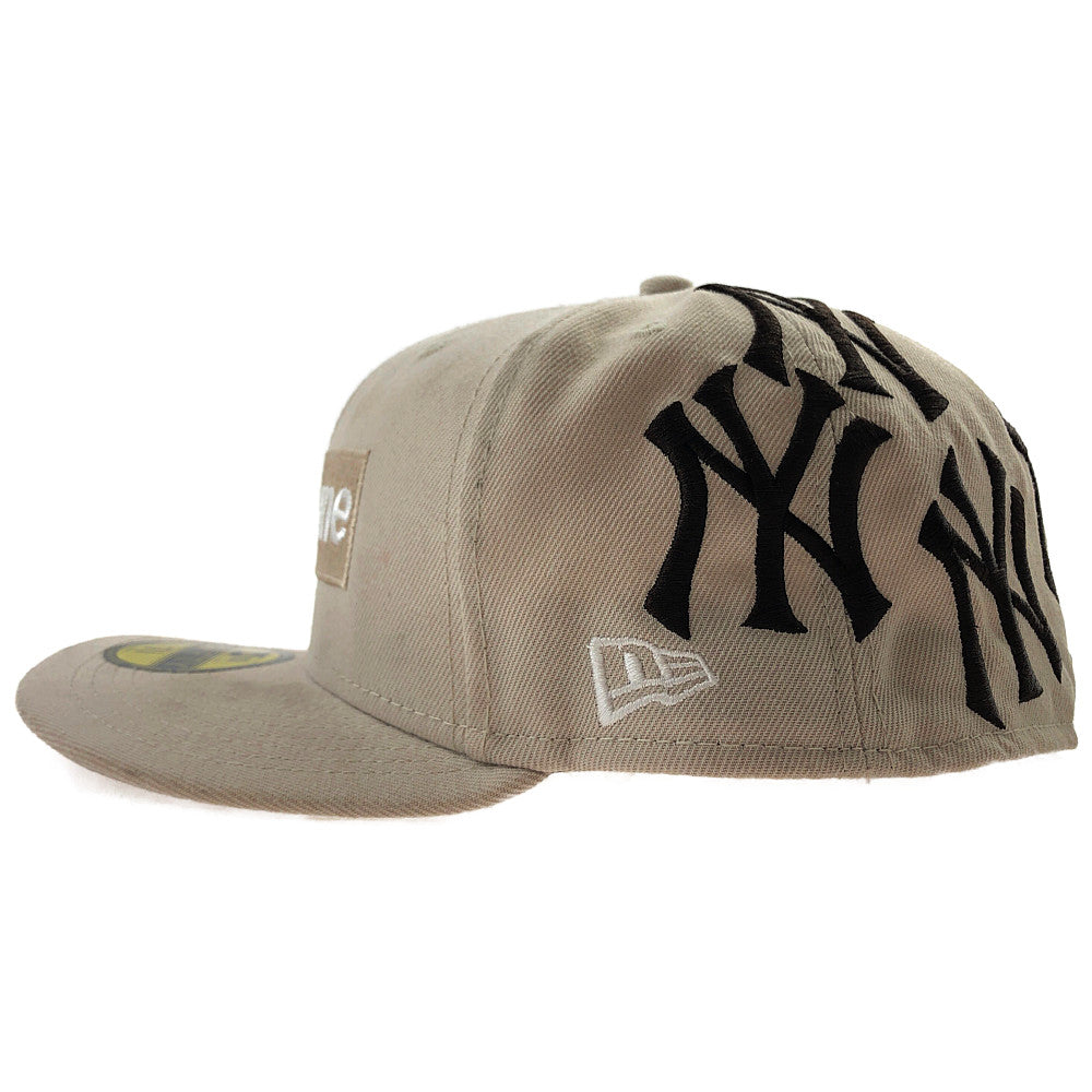 Supreme シュプリーム 21AW New York Yankees New Era Box Logo Cap ニューヨークヤンキース ニューエラ ボックスロゴ キャップ ベージュ系【中古】