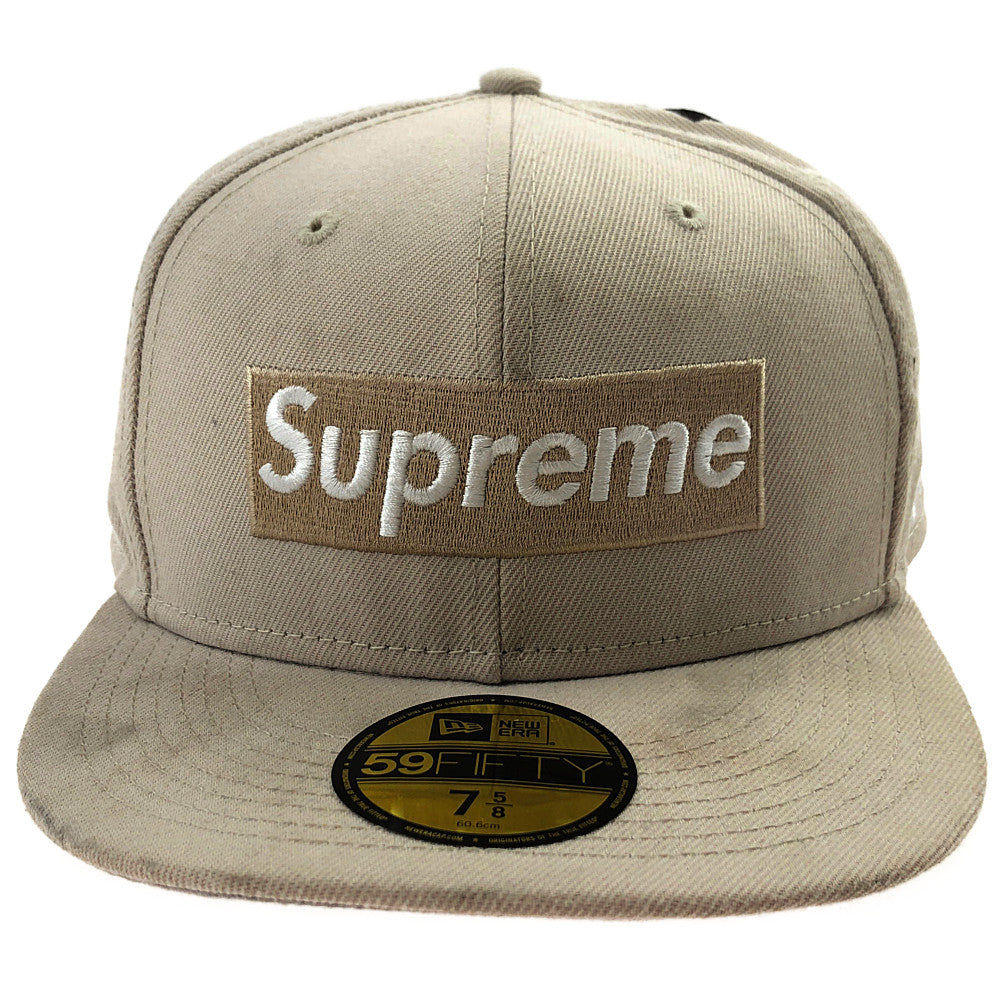 Supreme シュプリーム 21AW New York Yankees New Era Box Logo Cap ニューヨークヤンキース ニューエラ ボックスロゴ キャップ ベージュ系【中古】