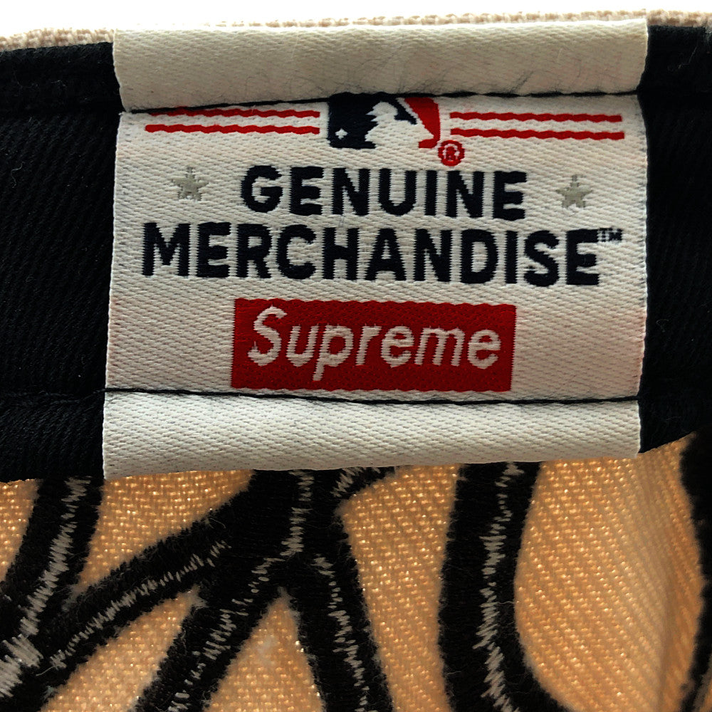 Supreme シュプリーム 21AW New York Yankees New Era Box Logo Cap ニューヨークヤンキース ニューエラ ボックスロゴ キャップ ベージュ系【中古】