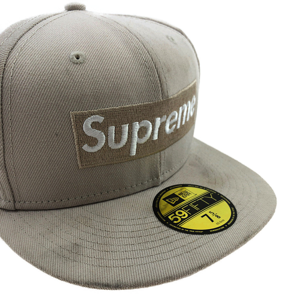 Supreme シュプリーム 21AW New York Yankees New Era Box Logo Cap ニューヨークヤンキース ニューエラ ボックスロゴ キャップ ベージュ系【中古】