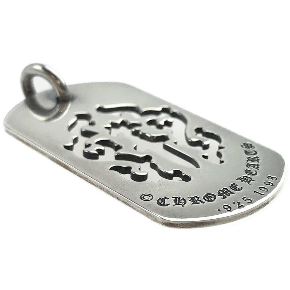 CHROME HEARTS クロムハーツ（原本無） D TAG LRG DAGGER ダガーカットアウト ドッグタグ ラージ シルバー系【中古】