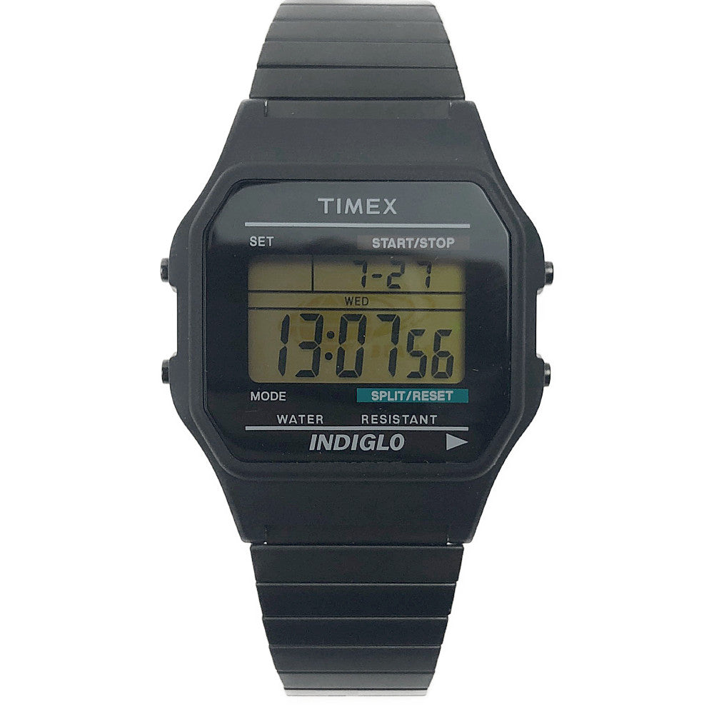 TIMEX タイメックス TW2U99000 BEAMS ステンレス デジタル ウォッチ ブラック系【中古】