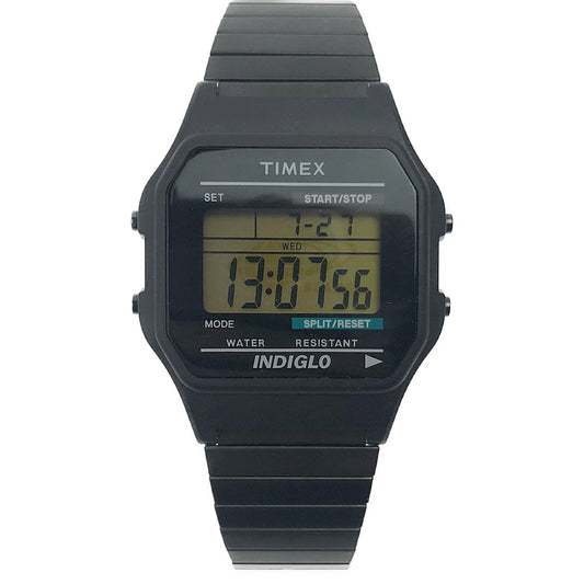 TIMEX タイメックス TW2U99000 BEAMS ステンレス デジタル ウォッチ ブラック系【中古】