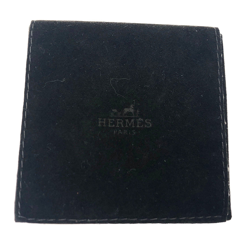 HERMES エルメス トゥルニス シルバー金具 2連 レザー ブレスレット ブラック系【美品】【中古】