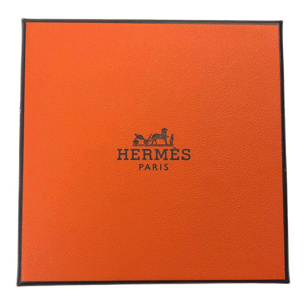 HERMES エルメス トゥルニス シルバー金具 2連 レザー ブレスレット ブラック系【美品】【中古】