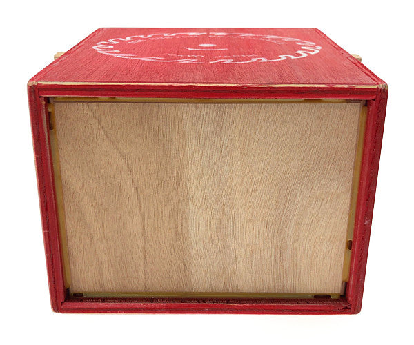 エムアンドエム CUSTOM PERFORMANCE FURNITURE 木製 焼印 ボックス ゴミ箱 角 レッド【中古】