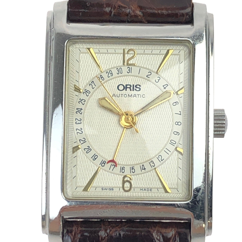 ORIS オリス ポインターデイト レクタンギュラー 自動巻き ダークブラウン系【中古】