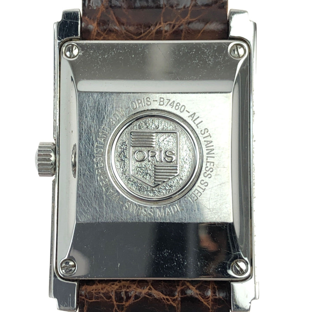 ORIS オリス ポインターデイト レクタンギュラー 自動巻き ダークブラウン系【中古】