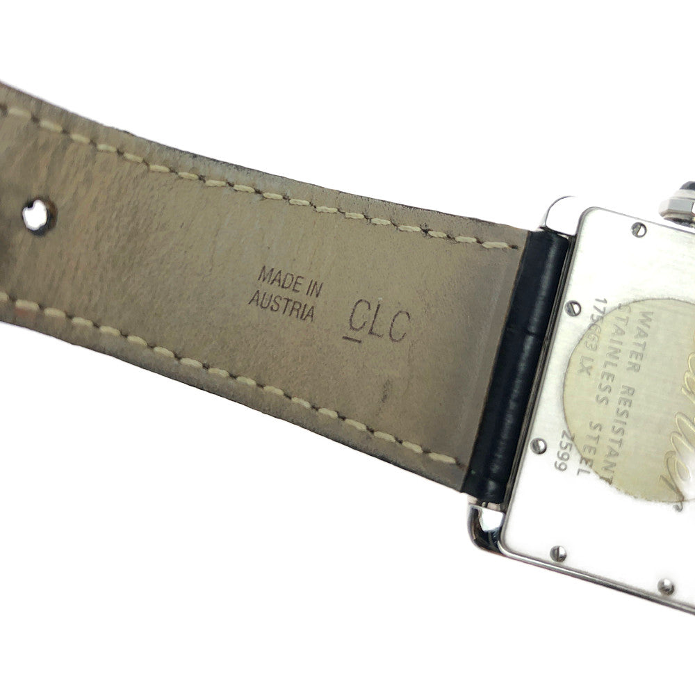 CARTIER カルティエ ミニタンクディバン レディース SS クォーツ 時計 ブラック系【中古】