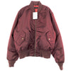 BALENCIAGA バレンシアガ 18AW 513618 TSD23 国内正規品 BBロゴ MA-1 ボンバー ジャケット  ダークレットパープル系 50【新古品】【未使用】【中古】