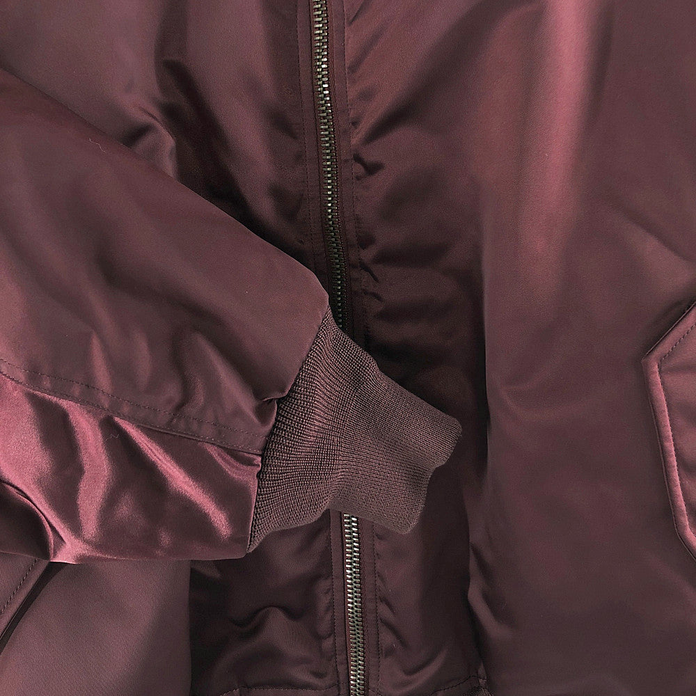 BALENCIAGA バレンシアガ 18AW 513618 TSD23 国内正規品 BBロゴ MA-1 ボンバー ジャケット  ダークレットパープル系 50【新古品】【未使用】【中古】