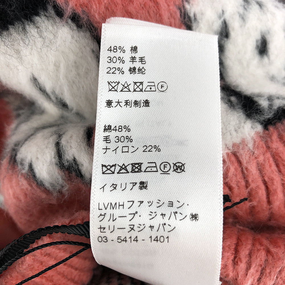 CELINE セリーヌ 22SS 2A94W531Q 未使用品 アーティスト ジャガード カーディガン ピンク系 M【極上美品】【中古】