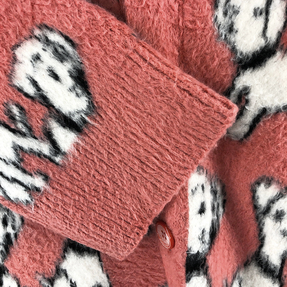 CELINE セリーヌ 22SS 2A94W531Q 未使用品 アーティスト ジャガード カーディガン ピンク系 M【極上美品】【中古】