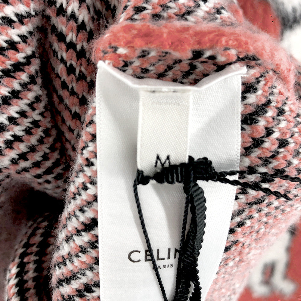CELINE セリーヌ 22SS 2A94W531Q 未使用品 アーティスト ジャガード カーディガン ピンク系 M【極上美品】【中古】