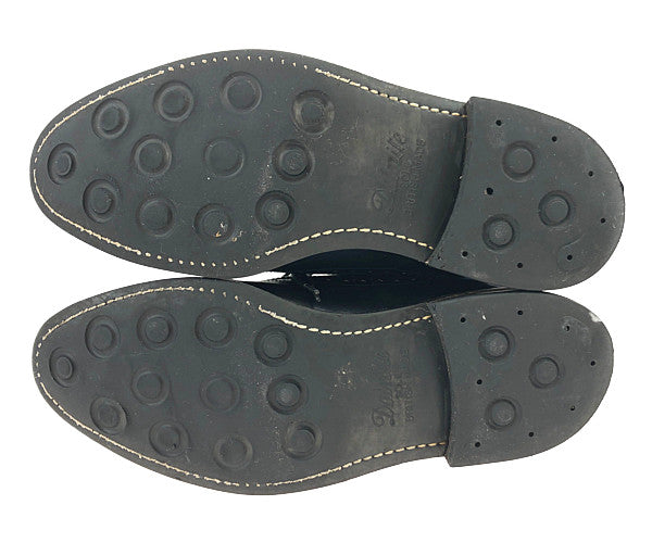 Tricker's トリッカーズ M6837 フルブローグ ロング ウィングチップ ダイナイトソール レザー シューズ  ダークネイビー系 10.5【中古】