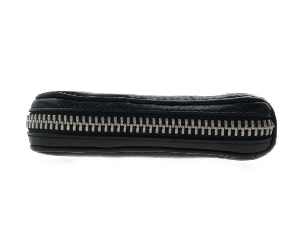 CHROME HEARTS クロムハーツ（原本無） REC F ZIP 3 セメタリークロス ラウンドジップ  レザー ウォレット　 ブラック系【中古】