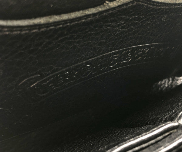 CHROME HEARTS クロムハーツ（原本無） REC F ZIP 3 セメタリークロス ラウンドジップ  レザー ウォレット　 ブラック系【中古】