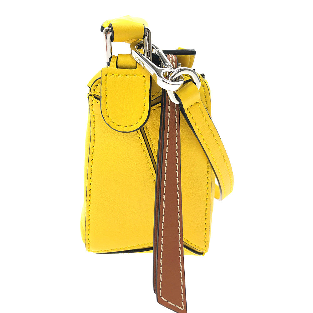 LOEWE ロエベ パズルバッグ ミニ となりのトトロ ショルダーバッグ イエロー系【極上美品】【中古】