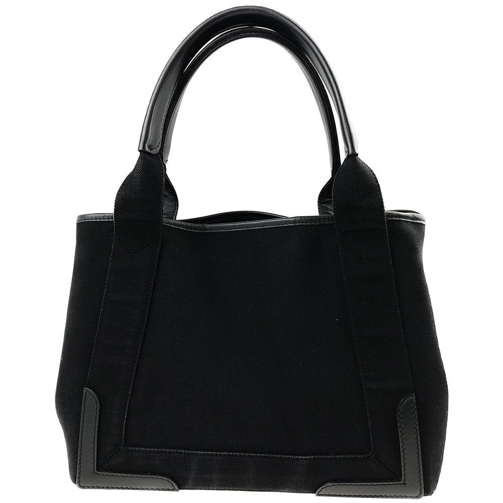 BALENCIAGA バレンシアガ 339933 CABAS カバス スモール キャンバス レザー ハンド バッグ ブラック系【中古】