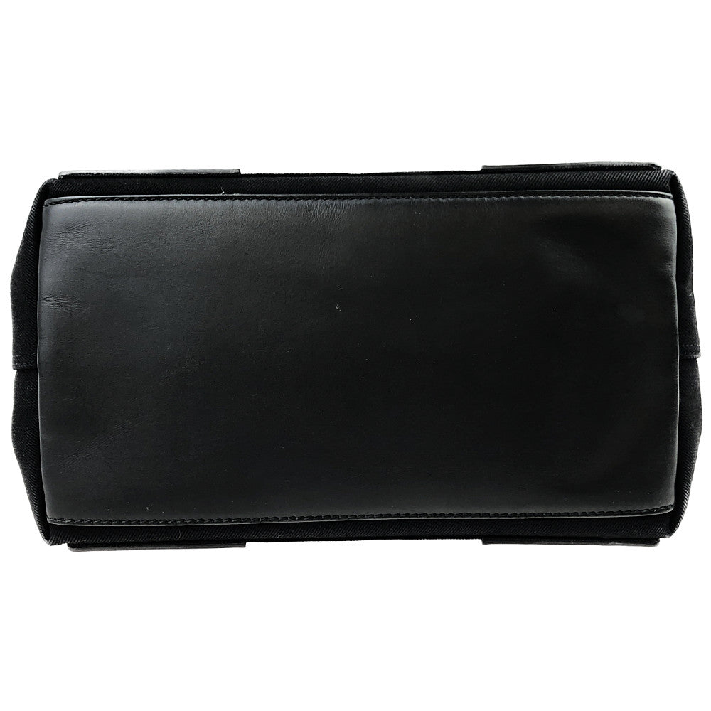 BALENCIAGA バレンシアガ 339933 CABAS カバス スモール キャンバス レザー ハンド バッグ ブラック系【中古】