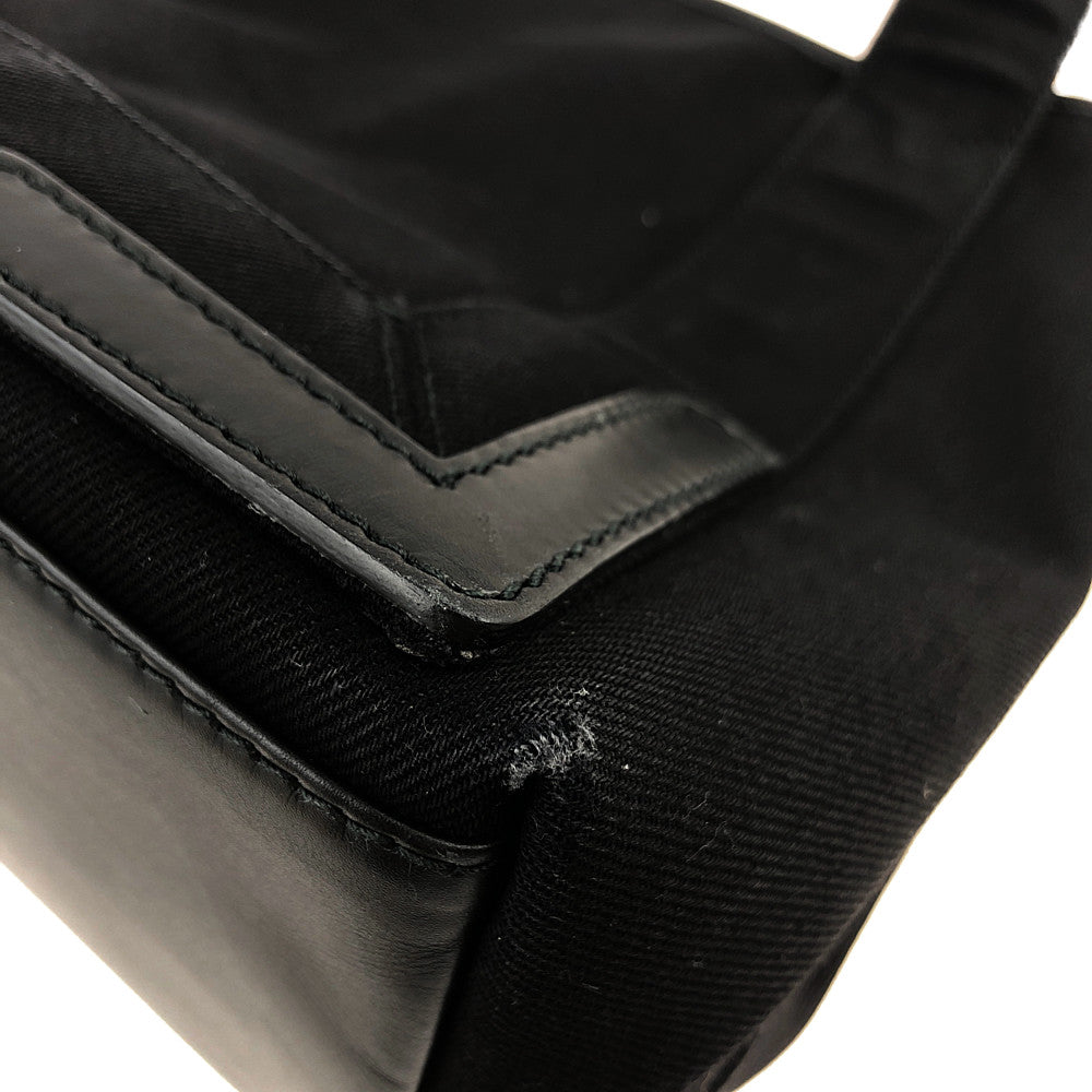 BALENCIAGA バレンシアガ 339933 CABAS カバス スモール キャンバス レザー ハンド バッグ ブラック系【中古】