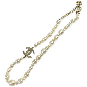 CHANEL シャネル 12C パール ココマーク ネックレス ホワイト系【中古】