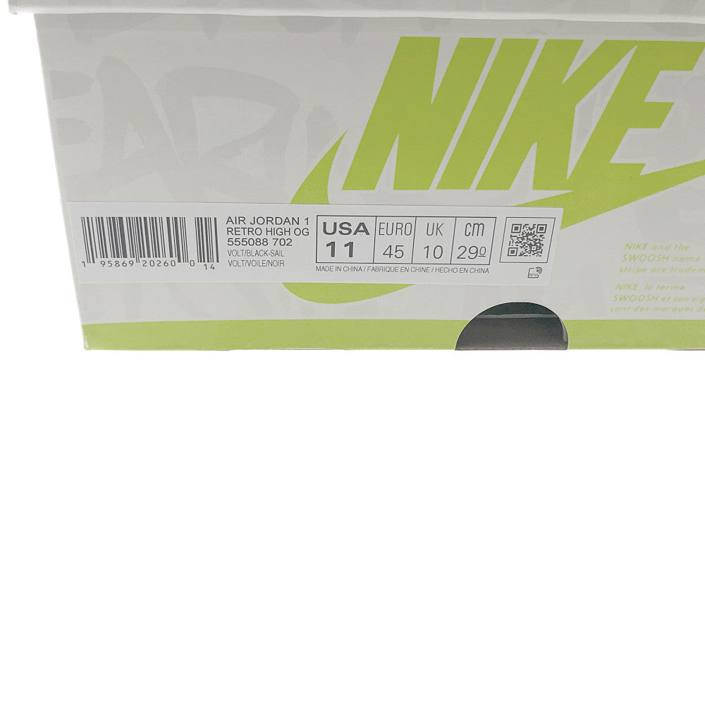 NIKE ナイキ 555088-702 Air Jordan 1 High OG Volt/Visionaire エアジョーダン 1 ハイ OG ボルト/ヴィジョネア スニーカー イエロー系 29cm【中古】