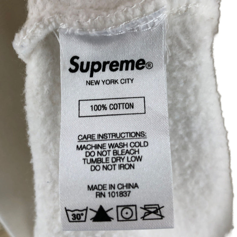 Supreme シュプリーム 21SS Old English Wrap Hooded Sweatshirt オールド イングリッシュ ラップ スウェット パーカー ホワイト系 L【中古】