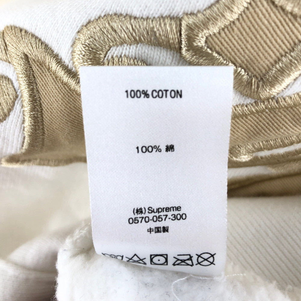 Supreme シュプリーム 21SS Old English Wrap Hooded Sweatshirt オールド イングリッシュ ラップ スウェット パーカー ホワイト系 L【中古】