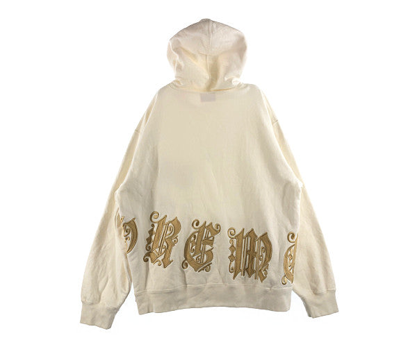 Supreme シュプリーム 21SS Old English Wrap Hooded Sweatshirt オールド イングリッシュ ラップ スウェット パーカー ホワイト系 L【中古】