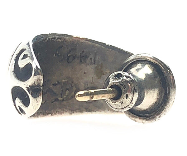 CHROME HEARTS クロムハーツ（原本有） CARVED TEARDROP カーブド ティアドロップ ピアス シルバー系【中古】