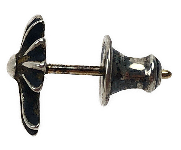 CHROME HEARTS クロムハーツ（原本有） No2 CH CROSS クロス スタッド ピアス シルバー系【中古】