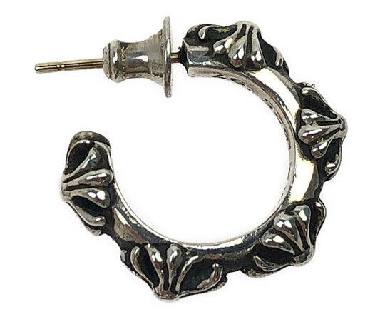 CHROME HEARTS クロムハーツ（原本有） HOOP CROSS SML CH クロスバンド フープ ピアス シルバー系【中古】