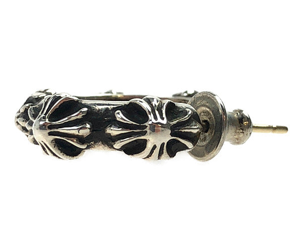 CHROME HEARTS クロムハーツ（原本有） HOOP CROSS SML CH クロスバンド フープ ピアス シルバー系【中古】