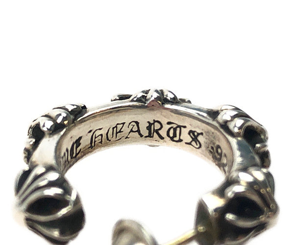 CHROME HEARTS クロムハーツ（原本有） HOOP CROSS SML CH クロスバンド フープ ピアス シルバー系【中古】