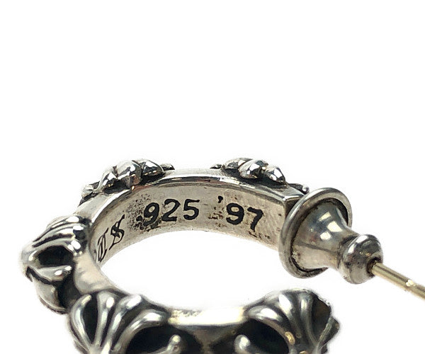 CHROME HEARTS クロムハーツ（原本有） HOOP CROSS SML CH クロスバンド フープ ピアス シルバー系【中古】