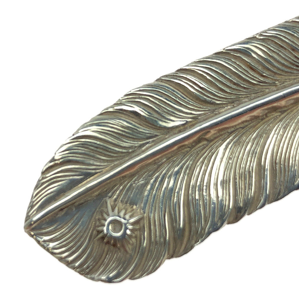 ARIZONA FREEDOM アリゾナフリーダム T-51p 上金ターコイズ ハートフェザー ペンダントトップ 70mm 太50cmチェーン ネックレス シルバー系【中古】