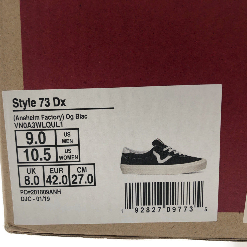 VANS バンズ vn0a3wlqul1 style 73 DX ANAHEIM FACTORY COLLECTION STYLE アナハイム ファクトリー コレクション スニーカー ブラック系 US9.0(27cm)【中古】