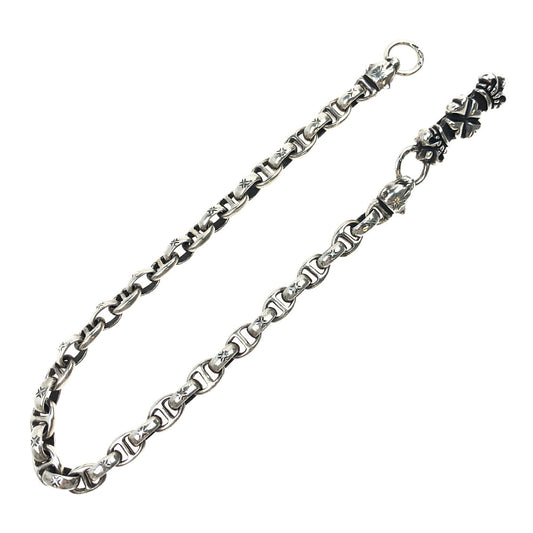 GABOR ガボール 購入時証明書原本付属 4ハートキーパー マルタクロス 2パンサー アンカー リンク カスタム ウォレットチェーン シルバー系【中古】