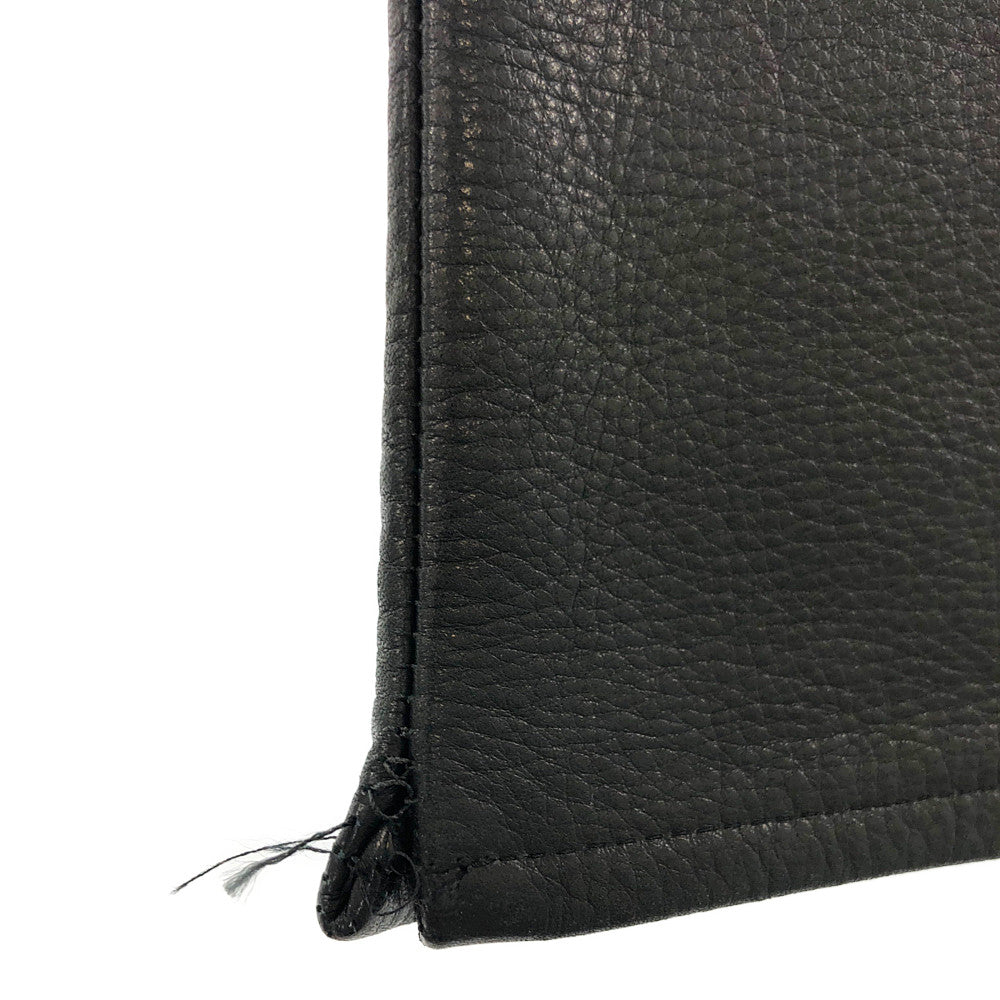 CHROME HEARTS クロムハーツ（原本有） 国内正規品 5P JEAN MED フレアニー レザー クロスボール ボタン パンツ 28SR  ブラック系 28SR【中古】