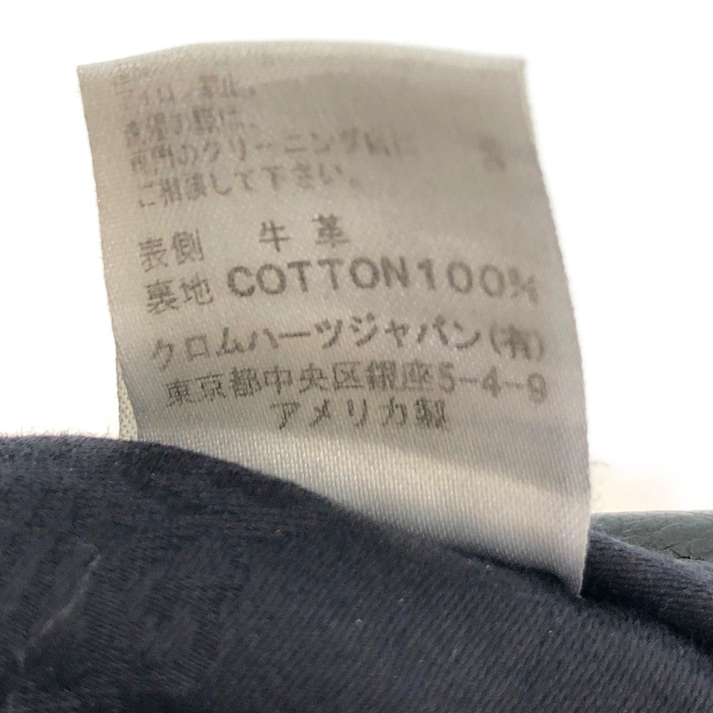 CHROME HEARTS クロムハーツ（原本有） 国内正規品 5P JEAN MED フレアニー レザー クロスボール ボタン パンツ 28SR  ブラック系 28SR【中古】
