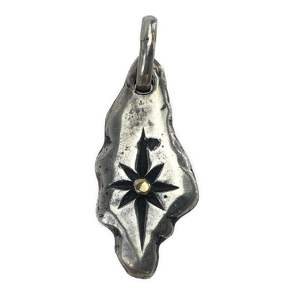 BIGHAND ビッグハンド 購入時ギャランティカード付属 不定形 SUN サン メタル付き タタキ ペンダントトップ シルバー系【中古】