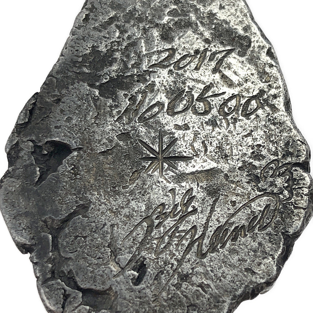 BIGHAND ビッグハンド 購入時ギャランティカード付属 特大 不定形 SUN サン メタル付き タタキ ペンダントトップ シルバー系【中古】